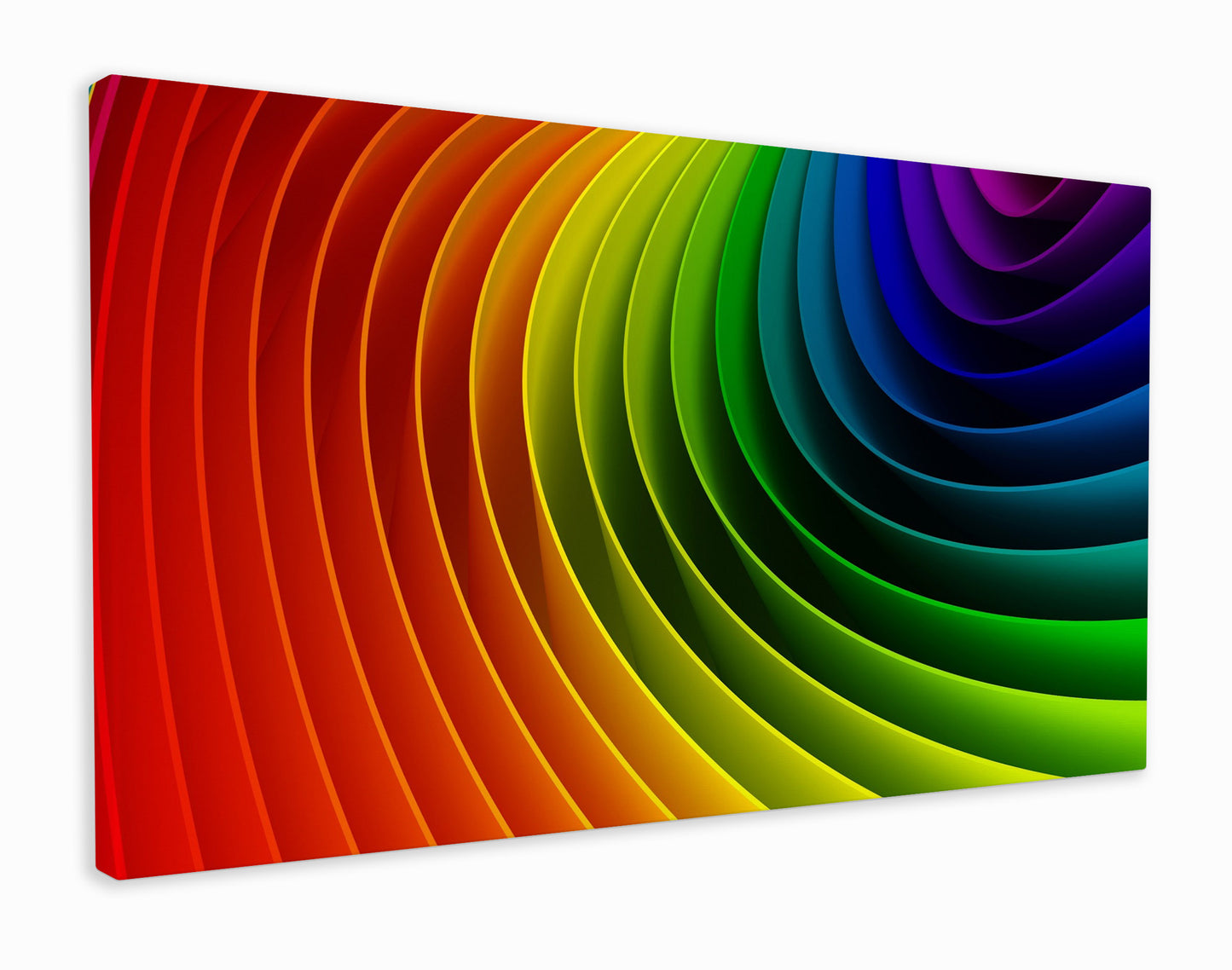 The colours of a rainbow swirl